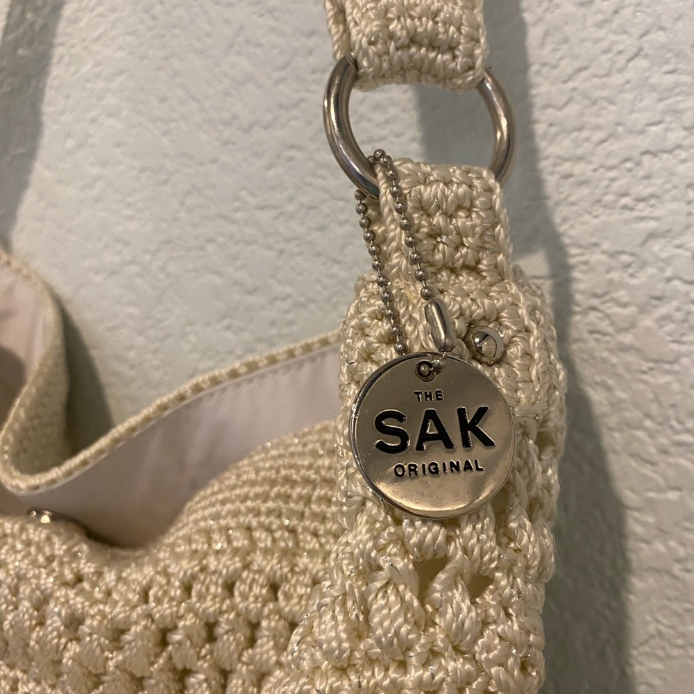 The Sak Tan Crochet Shoulder Bag purse - Picture 3 of 9